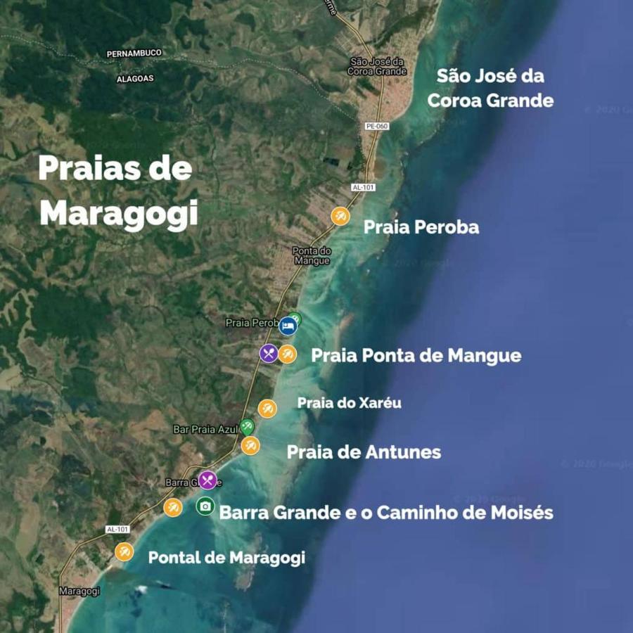 Casa Aconchegante Na Praia De Peroba マラゴージ エクステリア 写真